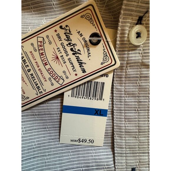 Flag & Anthem Light Blue button up. shirt XL - Picture 3 of 4